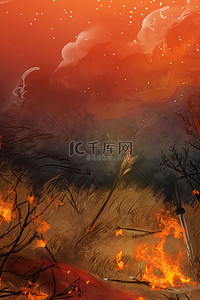 战场火焰游戏背景图片_电竞游戏对决背景素材