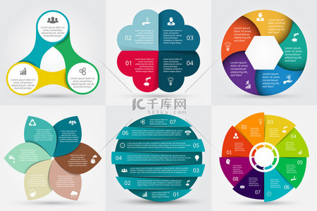 数据关系背景图片_图表的向量圈元素.