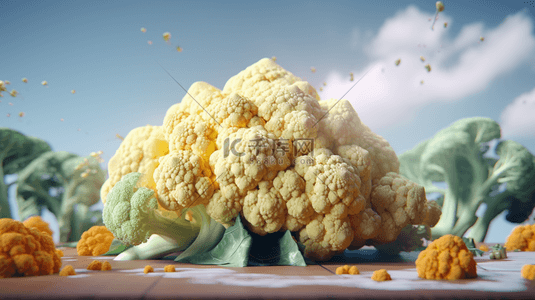有机广告背景图片_创意新鲜菜花蔬菜广告