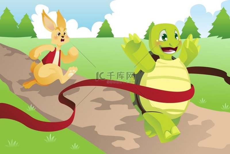 乌龟驮兔子