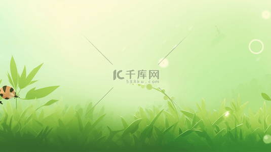 绿色创意简约夏季小清新背景