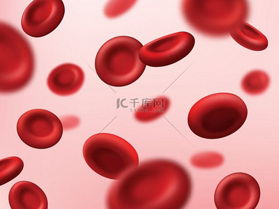 血细胞红色背景、医用血浆和人体动脉血红蛋白红细胞、载体血液学医学。