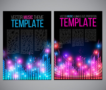 设计杂志模板背景图片_音乐 tepmplate