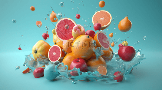 新鲜水果橙子创意广告