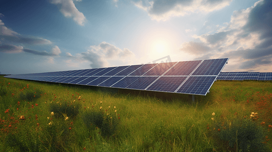 太阳能新能源电池板光伏板清洁能源2