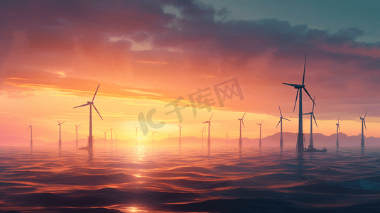 海洋环保摄影照片_风力发电新能源2