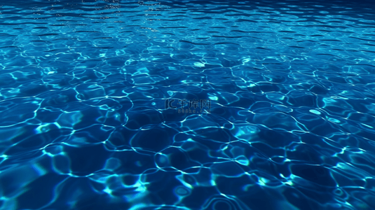 水面纹理背景图片_蓝色夏季清凉水面背景