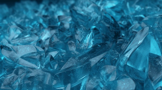 蓝色冰晶背景图片_蓝色简约冰晶纹理背景