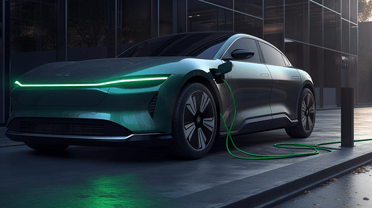 新能源汽车充电交通工具车绿色