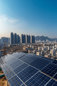 太阳能光伏板新能源清洁能源发电电力工程