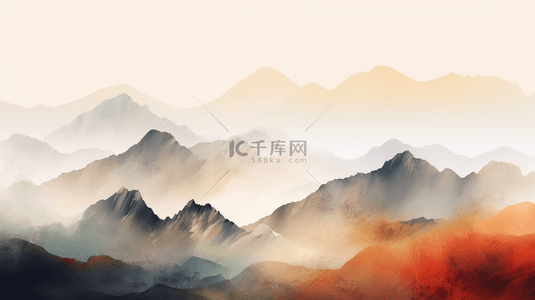 古典意境背景背景图片_中国风古典山水意境背景