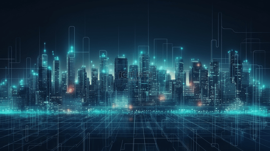 ai元宇宙背景图片_未来科技科幻虚拟现实元宇宙城市