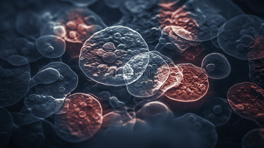 医学细胞背景图片_显微镜下正常人类细胞