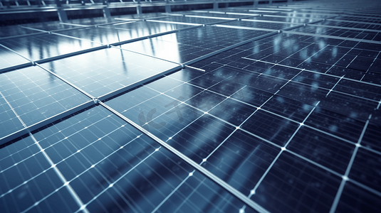 新能源工程摄影照片_太阳能光伏板新能源清洁能源发电电力工程53