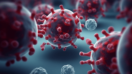 b病毒png背景图片_微生物病毒模型背景