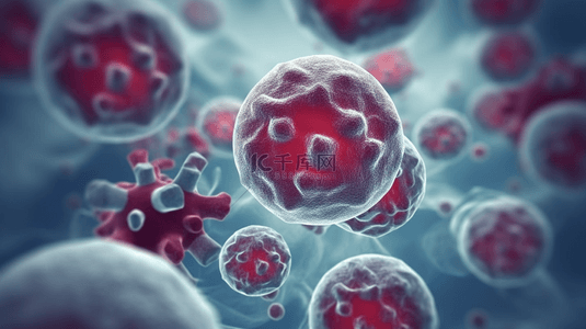 细胞医学背景图片_显微镜下正常人类细胞