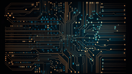 有很多数字的背景图片_立体科技电子纹路绘图