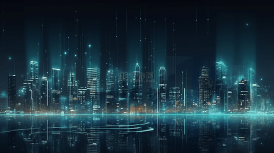 未来科技科幻虚拟现实元宇宙城市