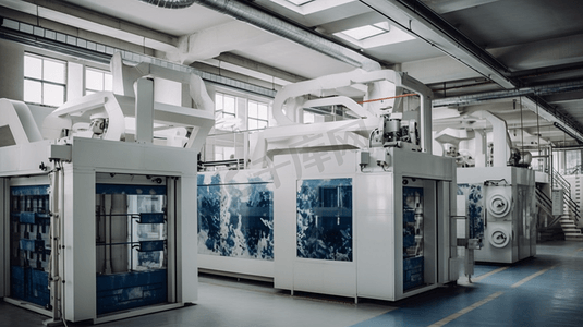 德国工厂生产具有大量设备的在线单元采用不对称框架面板组成