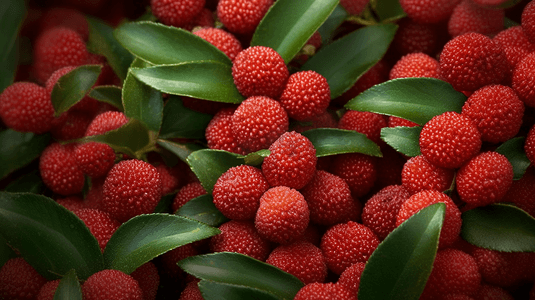 水果杨梅红色摄影图