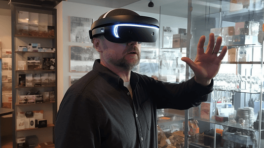 智能设备摄影照片_VR智能设备虚拟现实