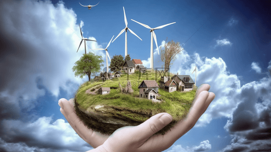 发电节能背景图片_节能减排风力发电环保宣传背景