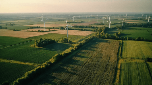 环保电力摄影照片_风力涡轮机高清摄影图
