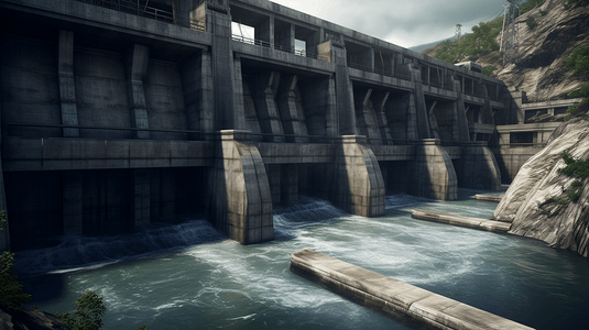 水力发电摄影照片_水力发电大坝摄影图