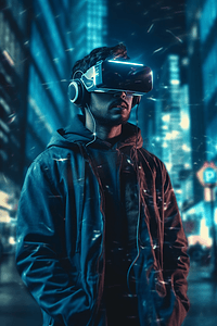 vr设备摄影照片_VR虚拟现实智能穿戴