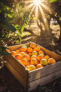 果园里的橘子摄影图