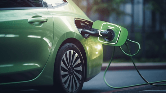 新能源主要性能摄影照片_新能源汽车充电桩充电