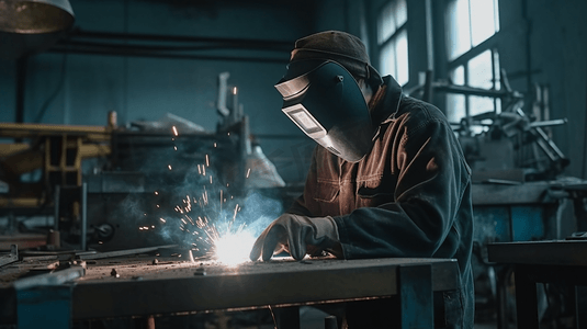 工业生产机械焊接焊工20