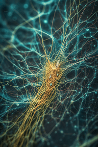 人体艺丝袜术摄影照片_实验室显微镜下人体脊髓神经、小脑皮层及运动神经元的观察
