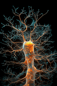 脑神经网络中的神经元活动神经活动突触树突神经递质髓鞘雪旺细胞脑轴突