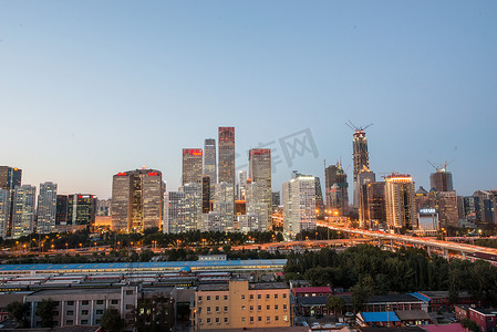 长北京摄影照片_北京CBD建筑