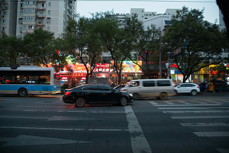美食摄影照片_北京街市夜景