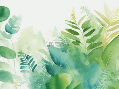水彩植物装饰背景