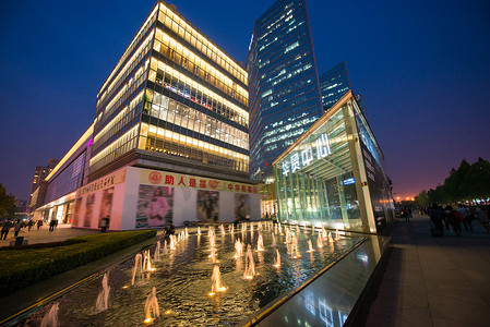 开封夜景摄影照片_北京城市建筑夜景
