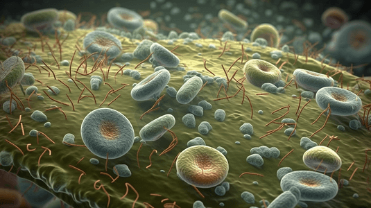 细菌病毒的概念渲染图1