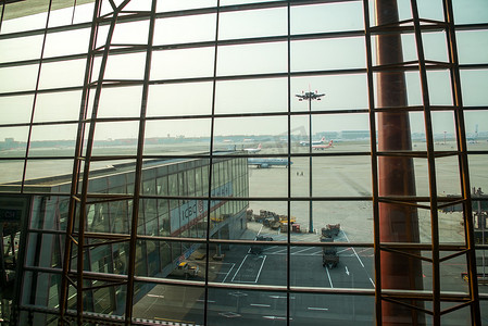 廊桥图片摄影照片_北京首都机场