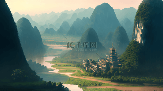 唯美桂林山水风景