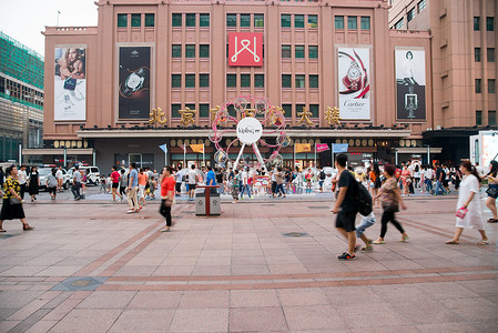 国内旅游海报摄影照片_北京王府井大街