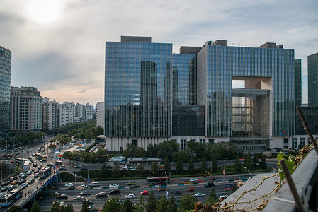 东二环摄影照片_北京市东直门建筑群