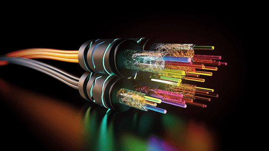 光导纤维光纤抽象背景通信技术6