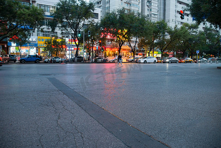 广告牌摄影图片摄影照片_北京街市夜景