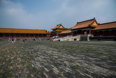 古典文化墙摄影照片_北京故宫