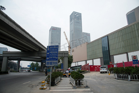 工地标志摄影照片_北京城市建筑