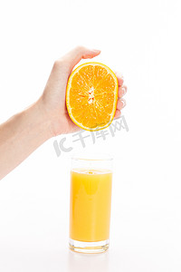 手挤橙子摄影照片_自制橙汁