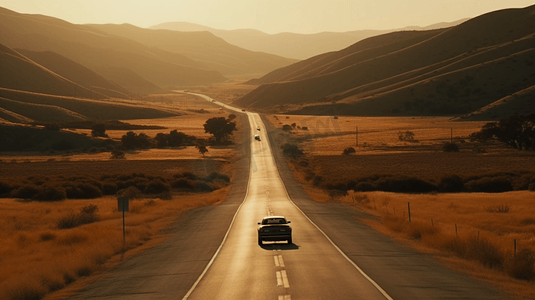在美国加利福尼亚州开放高速公路