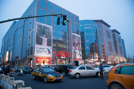 旅行景点海报摄影照片_北京王府井大街